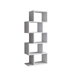 Hanah Home Estantería White 60x150x30cm Moderna Elegante Color Blanco